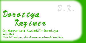 dorottya kazimer business card